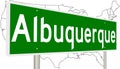 Highway sign for Albuquerque Royalty Free Stock Photo