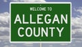 Highway sign for Allegan County Royalty Free Stock Photo