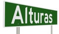 Highway sign for Alturas California Royalty Free Stock Photo