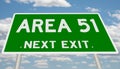 Highway sign for Area 51