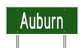 Highway sign for Auburn Alabama