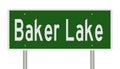 Highway sign for Baker Lake Nunavut Canada