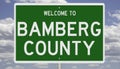 Highway sign for Bamberg County