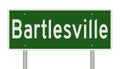 Highway sign for Bartlesville