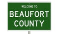 Highway sign for Beaufort County