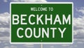 Highway sign for Beckham County