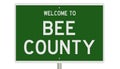 Highway sign for Bee County