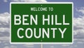 Highway sign for Ben Hill County Royalty Free Stock Photo
