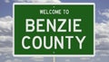 Highway sign for Benzie County Royalty Free Stock Photo
