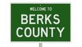 Highway sign for Berks County Royalty Free Stock Photo