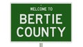 Highway sign for Bertie County Royalty Free Stock Photo