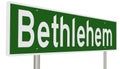 Highway sign for Bethlehem Pennsylvania