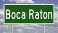 Highway sign for Boca Raton Florida