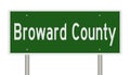 Highway sign for Broward County Florida