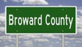 Highway sign for Broward County Florida