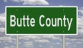 Highway sign for Butte County