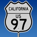 Highway sign for California Route 97
