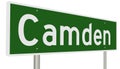 Highway sign for Camden New Jersey