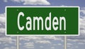 Highway sign for Camden