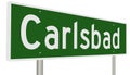 Highway sign for Carlsbad New Mexico