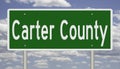 Highway sign for Carter County Tennessee Royalty Free Stock Photo