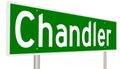 Highway sign for Chandler Arizona Royalty Free Stock Photo