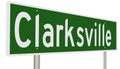 Highway sign for Clarksville Tennessee
