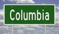 Highway sign for Columbia Missouri