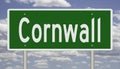 Highway sign for Cornwall