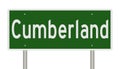 Highway sign for Cumberland