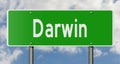 Highway sign for Darwin Australia