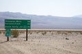 Death Valley Road Sign Royalty Free Stock Photo