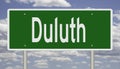 Highway sign for Duluth Minnesota