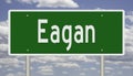 Highway sign for Eagan Minnesota Royalty Free Stock Photo