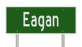 Highway sign for Eagan Minnesota Royalty Free Stock Photo