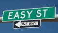 Highway sign for Easy Street