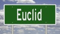 Highway sign for Euclid Ohio