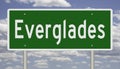 Highway sign for Everglades Florida