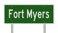 Highway sign for Fort Myers Florida