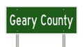 Highway sign for Geary County Royalty Free Stock Photo