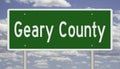 Highway sign for Geary County Royalty Free Stock Photo