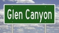 Highway sign for Glen Canyon