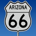 Highway sign for historic Arizona Route 66