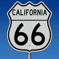 Highway sign for historic Route 66 in California
