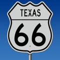 Highway sign for historic Route 66 in Texas Royalty Free Stock Photo