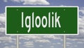 Highway sign for Igloolik Nunavut Canada Royalty Free Stock Photo