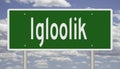 Highway sign for Igloolik Nunavut Canada