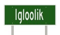 Highway sign for Igloolik Nunavut Canada Royalty Free Stock Photo