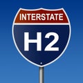 Highway sign for Interstate Route H2