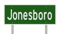 Highway sign for Jonesboro Arkansas